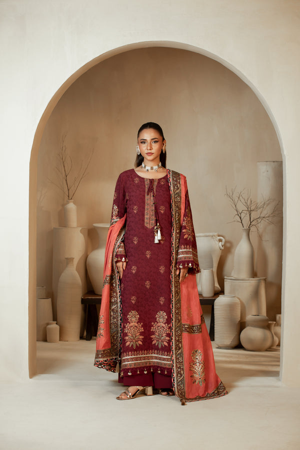 Sada Bahar (Maroon) – Signature 3-Piece Suit