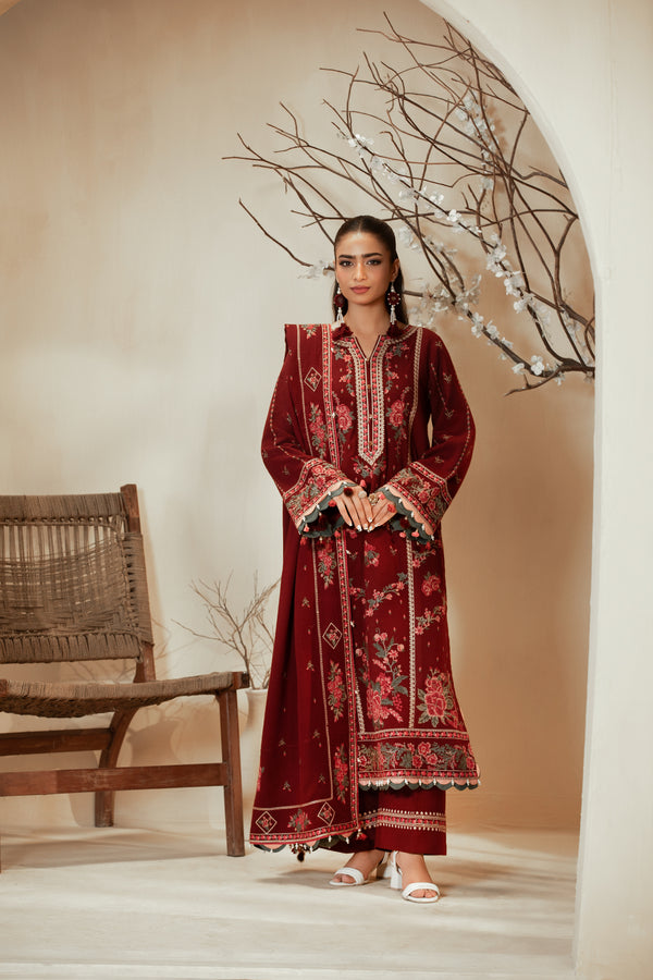 Brick Red(Maroon) – Signature Peach Leather 3-Piece Suit