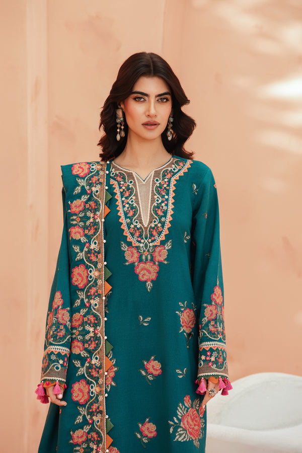 Indigo(Teal) – Signature Peach Leather 3-Piece Suit