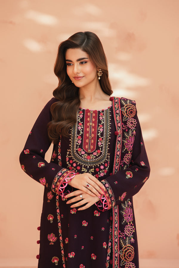 Lavender(Dark Purple) – Signature Peach Leather 3-Piece Suit