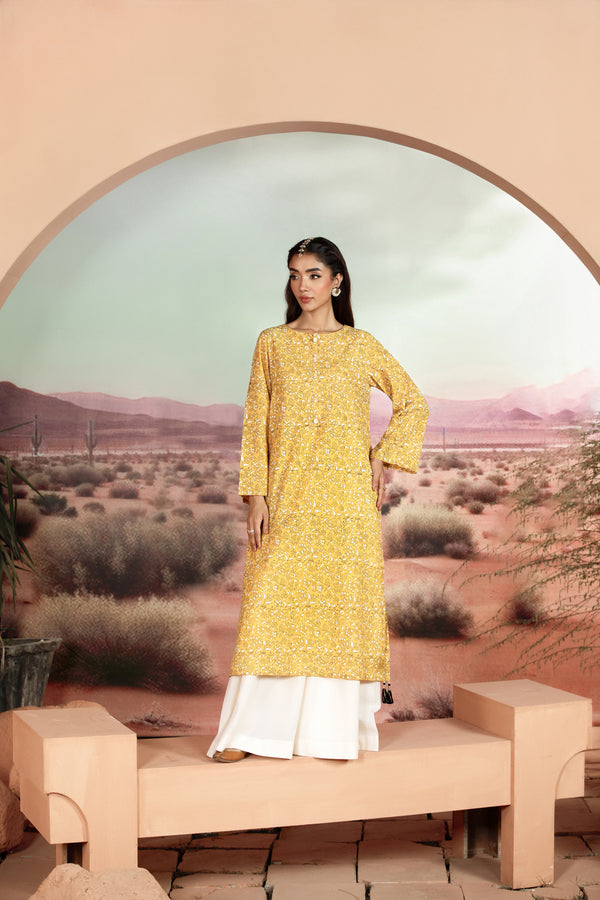 Zard (Mustard Yellow) – Daily Wear Block-Printed Shirt