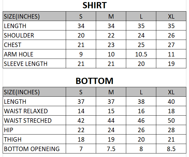 Size chart for Wild Safari - Cheery on Top  - 2 Piece