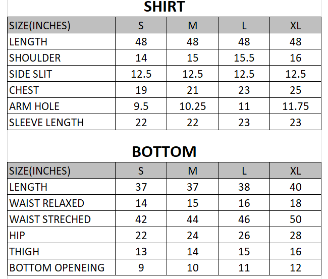 Size chart for Luna - Cheery on Top  - 2 Piece