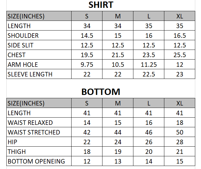 Size chart for Sapphire - Cherry on Top  - 2 Piece